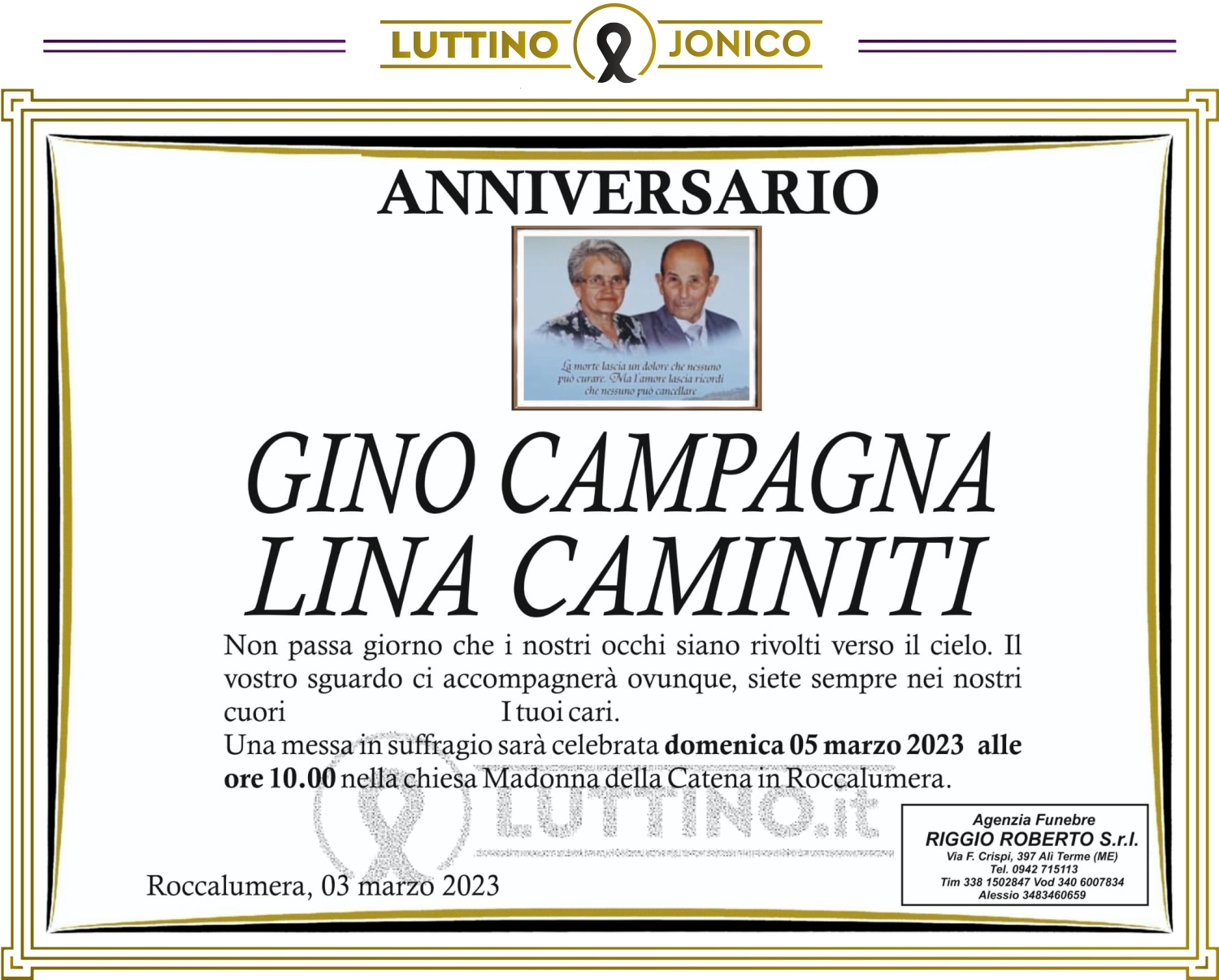 Lina Caminiti e Gino Campagna
